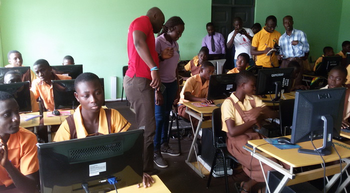 Some GIFEC staff inspect the ICT facilities at the Cape Coast School for the Deaf Some GIFEC staff inspect the ICT facilities at the Cape Coast School for the Deaf