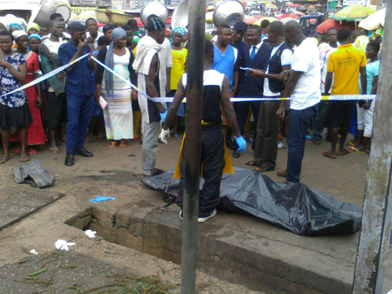 The body of a man believed to be in his 50s was found around Dr Mensah close to Kejetia after the waters had receded The body of a man believed to be in his 50s was found around Dr Mensah close to Kejetia after the waters had receded