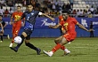 Ghana's Mohammed Kudus being confronted by Quijanos Josue of Nicaragua in their encounter in Spain on Tuesday