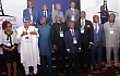 Mustapha Abdul-Hamid (2nd from left), Chief Executive Officer, National Petroleum Authority, interacting with William Owireku Aidoo (3rd from left), a Deputy Minister of Energy, during a photograph session after the opening ceremony of the Ghana International Petroleum Conference in Accra. With them are guests at the conference. Picture: SAMUEL TEI ADANO