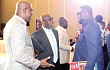  Ato Afful (left), MD, Graphic Communications Group Limited, interacting with Humphrey Ayim-Darke (right), Chief Executive Officer, RedMoon Resources Limited, and Kwamina Asomaning, Chief Executive, Stanbic Bank. Picture: ESTHER ADJORKOR ADJEI
