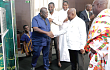 President Akufo-Addo (2nd from right) congratulating Kwame Ofosu Bamfo (left), Chief Executive of Alisa Hotel, after the inauguration of Alisa branch in Tema. With them are Okraku Mantey (2nd left), a Deputy Minister of Tourism, Arts and Culture, and Nii Adjetey Agbo II (right), Mankralo, Tema Traditional Council. Picture: SAMUEL TEI ADANO