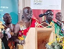 Osagyefuo Amoatia Ofori Panin (4th left) delivering the keynote address at the fifth World Organic Forum. With him are some of his traditional leaders