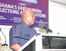 Former President John Mahama speaking at the event