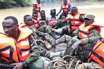 The security team patrolling one of the rivers