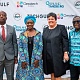 From left are Franklin Asare, CEO of TechGulf; Ama Pomaa Boateng, Deputy Minister of Communications and Digitalisation; Virginia E. Palmer, US Ambassador, and Prof. Kwaku Appiah-Adu, a Presidential Staffer after the launch