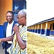 INSET Prince Anamgongo, handing over the renovated classroom block to Christiana Azure Ayinzoya, District Director of Education.(Inset) The rennovated block