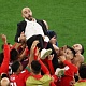 Morocco coach enjoying a kingly ride from his players