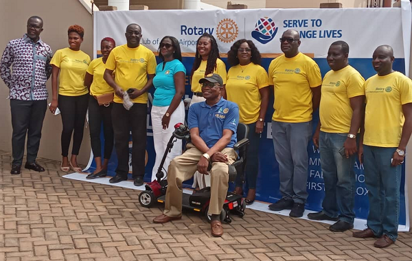 Members of the Rotary Club of Accra-Airport East in a group photo after their donation to the Golden Chapter Foundation 