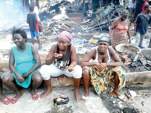 Some victims of the disaster forced live their lives in the open. 