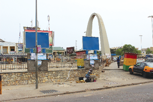 Rawlings park was yesterday quiet and empty before the judgement was delivered. Pictures: EDNA SARKORDIE