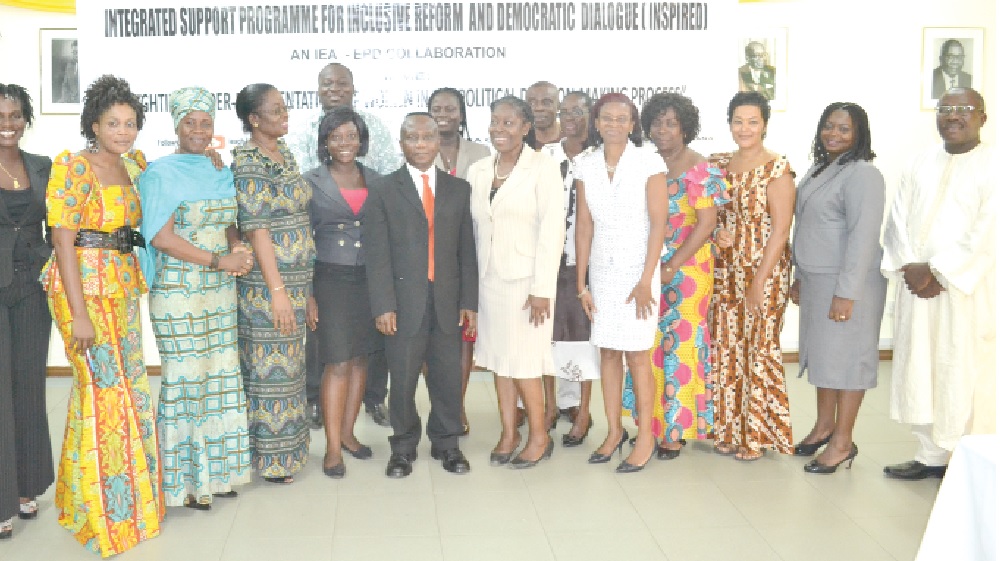 The IEA Affirmative Action Working Group. Also in the picture is Dr John Kwakye, Senior Economist of the IEA (middle)