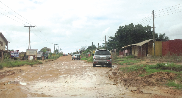 A portion of the Kasoa-Amasaman road. Picture: NAA LAMILEY BENTIL