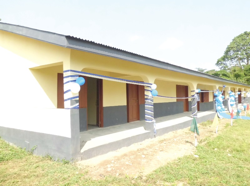 Front view of the new building. 