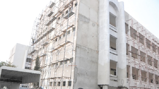 One of the faculty blocks under construction