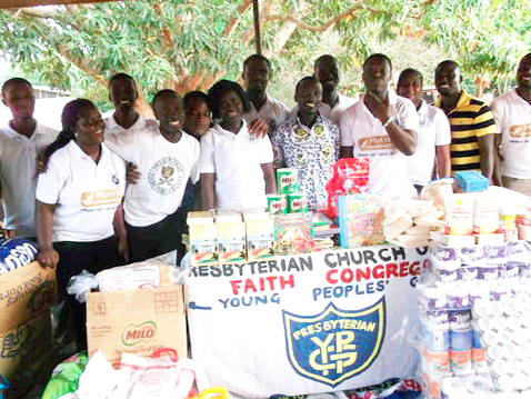 The YPG members  who donated items to the Christ Faith Foster Home