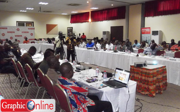 The forum underway at the Alisa Hotel in Accra.