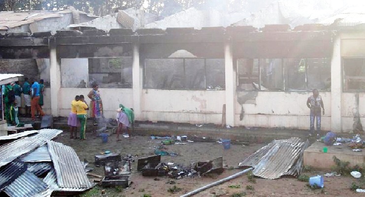 The burnt dormitory