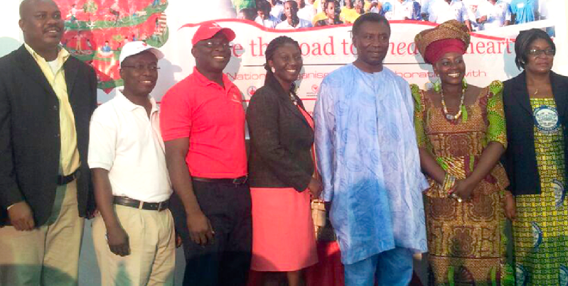  A group photgraph of participants at the launch of the World Heart Day in Accra