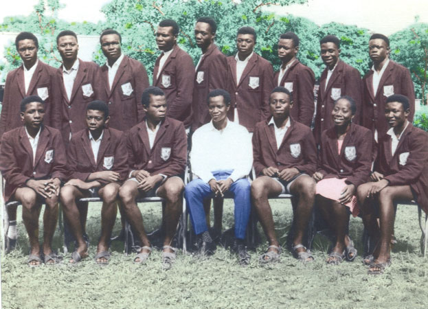 Young Jawula in a group picture with fellow prefects of Tamale Secondary School