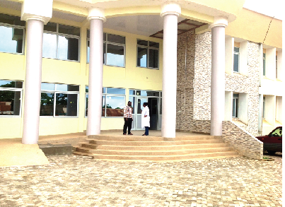  The front view of the newly constructed KATH eye  centre, which has started test runs for the treatment of patients with eye defects.  Pictures: George Ernest Asare