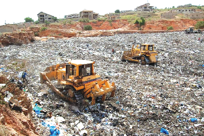 One of the landfill sites managed by Zoomlion Ghana Limited in Accra
