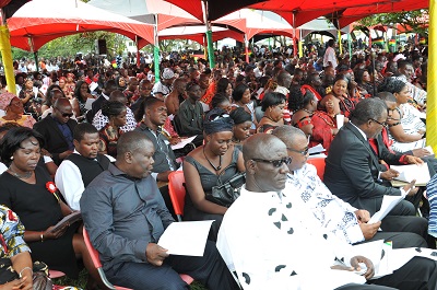  A section of the invited guests at the wreath-laying ceremony. Picture: EBOW HANSON.