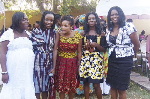 Joyce Ababio (R) with some of her students making waves in the fashion industry