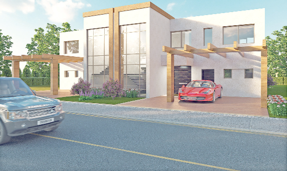 An artist's impression of one of the luxury houses.
