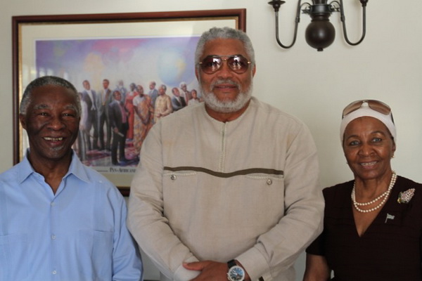 Ex President Jerry Rawlings and Mr & Mrs Mbeki