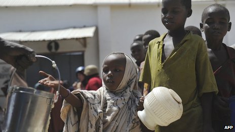 Tens of thousands of people in Somalia fled the famine in search of food