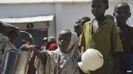 Tens of thousands of people in Somalia fled the famine in search of food