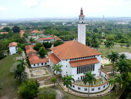 Aerial view of the University of Ghana, Legon