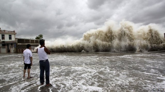 Typhoon Usagi produced winds of 165 km/h (103 mph)