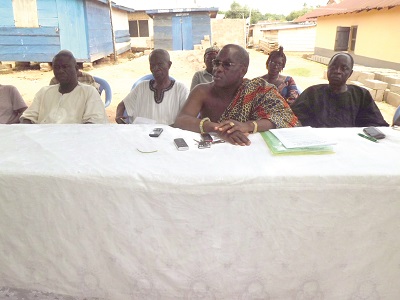 Torgbui Adza Wiah Kwesi II addressing the press conference.