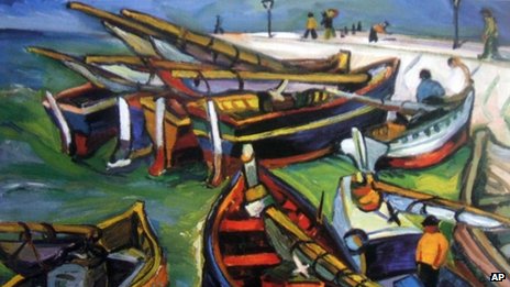 This 1931 painting Fishing Boats by Irma Stern was stolen
