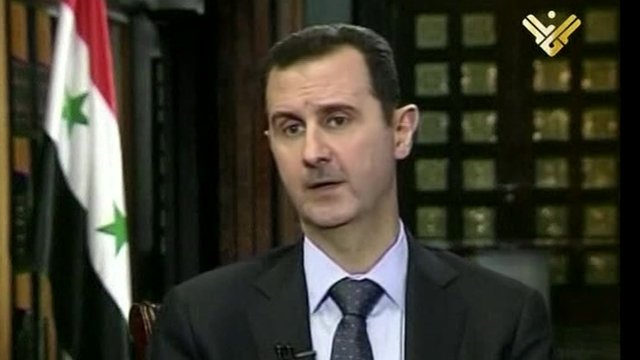 President Bashar al-Assad said that Syria would respond to any future attacks on its territory by Israel
