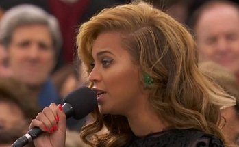 Beyonce performing at President Obama's inauguration