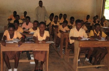 A classroom session in a basic school