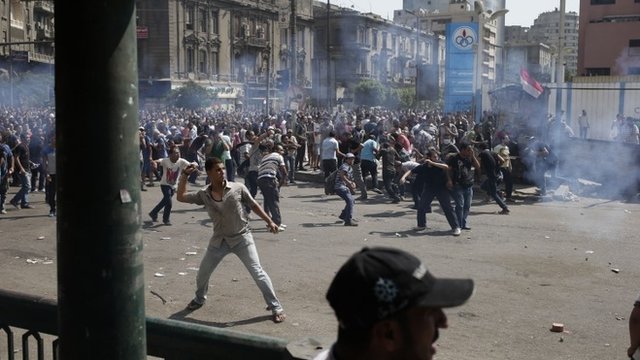 Middle East editor Jeremy Bowen reports from Cairo's Ramses Square - the scene of much of Friday's violence