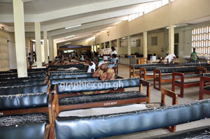 The Out-patient Department of the Korle-Bu Teaching Hospital was almost empty on Monday