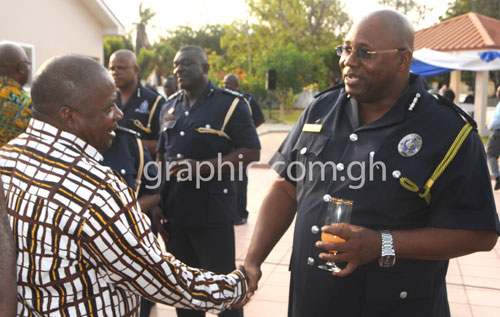 Ransford Tetteh (L) in a chat with Mr Alhassan