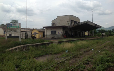 The remains of the once vibrant Koforidua train station