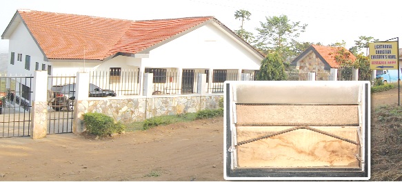 The Lighthouse Christian Children’s Home. Inset: The window through which the robbers entered the orphanage. 