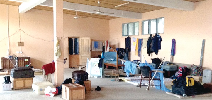 A portion of the workshop housing the 90 police recruits