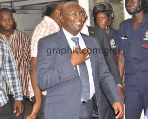 Dr Bawumia leaving the Supreme Court Wednesday