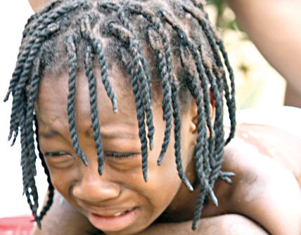 A young actress in one of the dramatized scenes