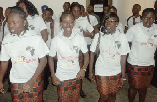 Sweet choral music flowed during the workshop
