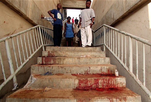 FLASHBACK: This is how the staircase at the Accra Stadium where many fans died on May 9, 2001 looked like a day after the disaster