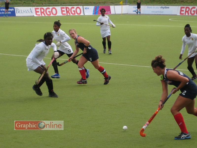 Ghana lost their last Pool A match 0:6 to USA at the Warsteiner Hockey Stadium in Monchengladbach, Germany on Tuesday
